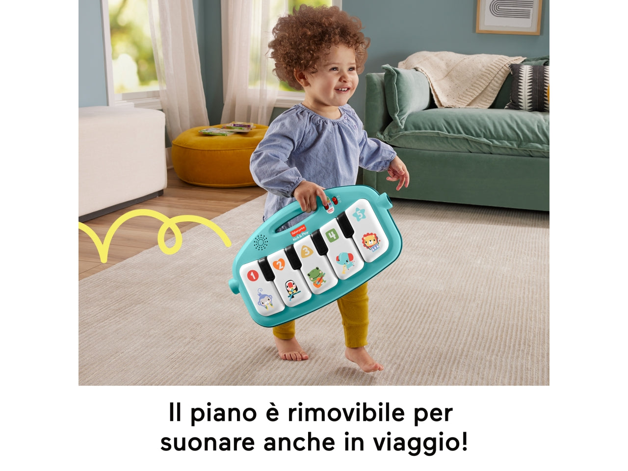 Fisher price gioco palestrina baby piano set musicale portatile