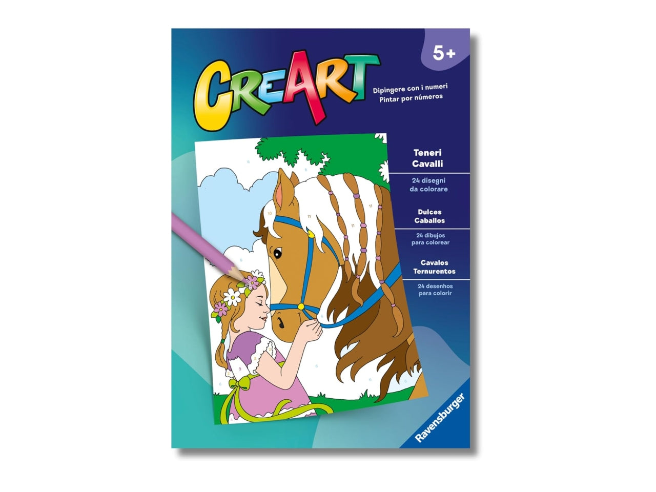 Creart album da colorare 5+ - teneri cavalli