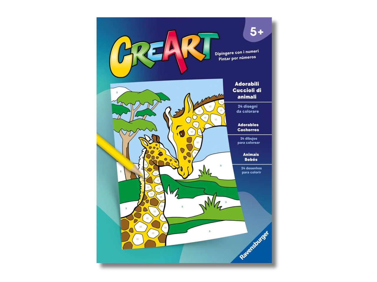 Creart album da colorare 5+ - adorabili cuccioli di animali