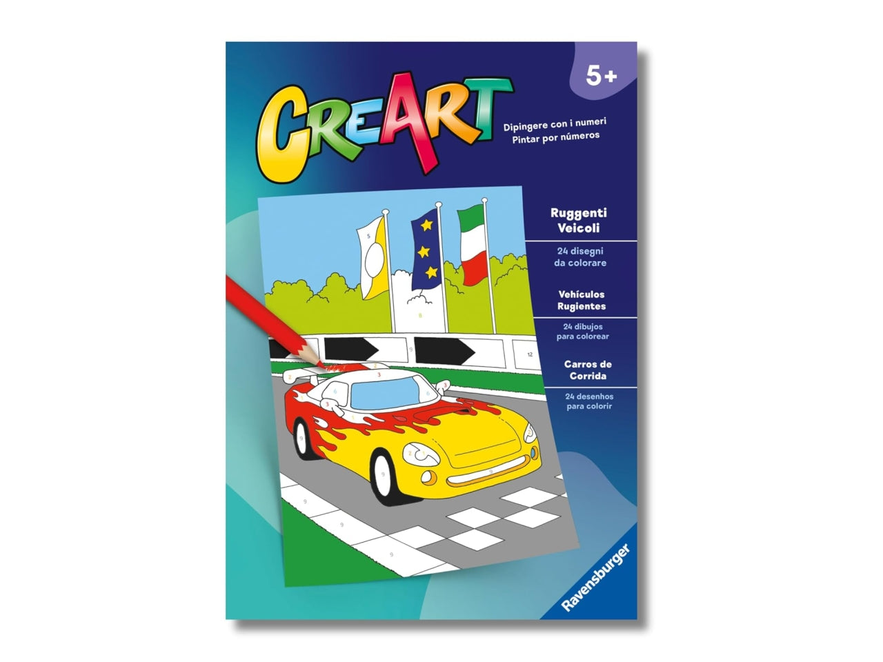 Creart album da colorare 5+ - ruggenti veicoli