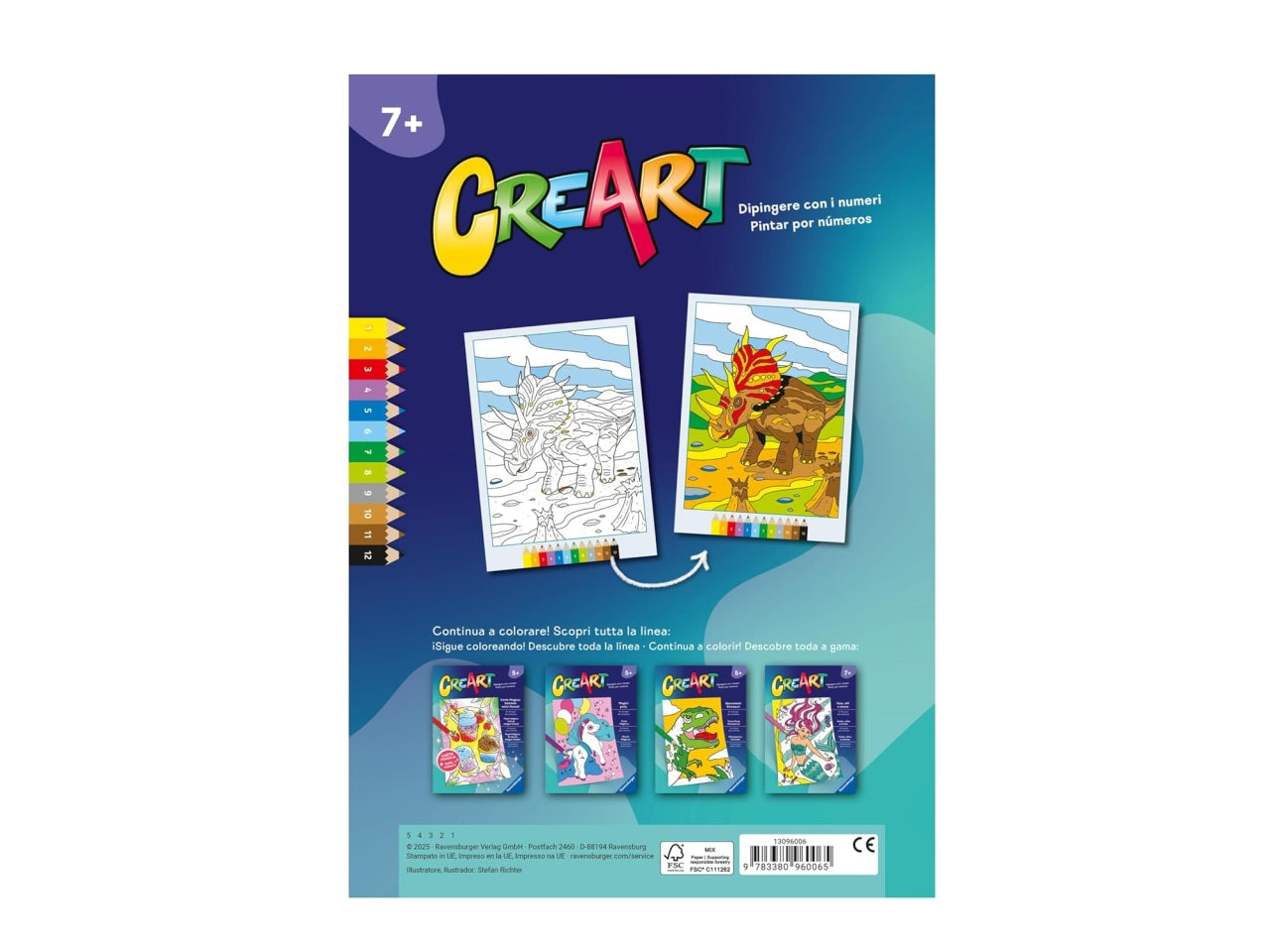 Creart album da colorare 7+ - dinosauri