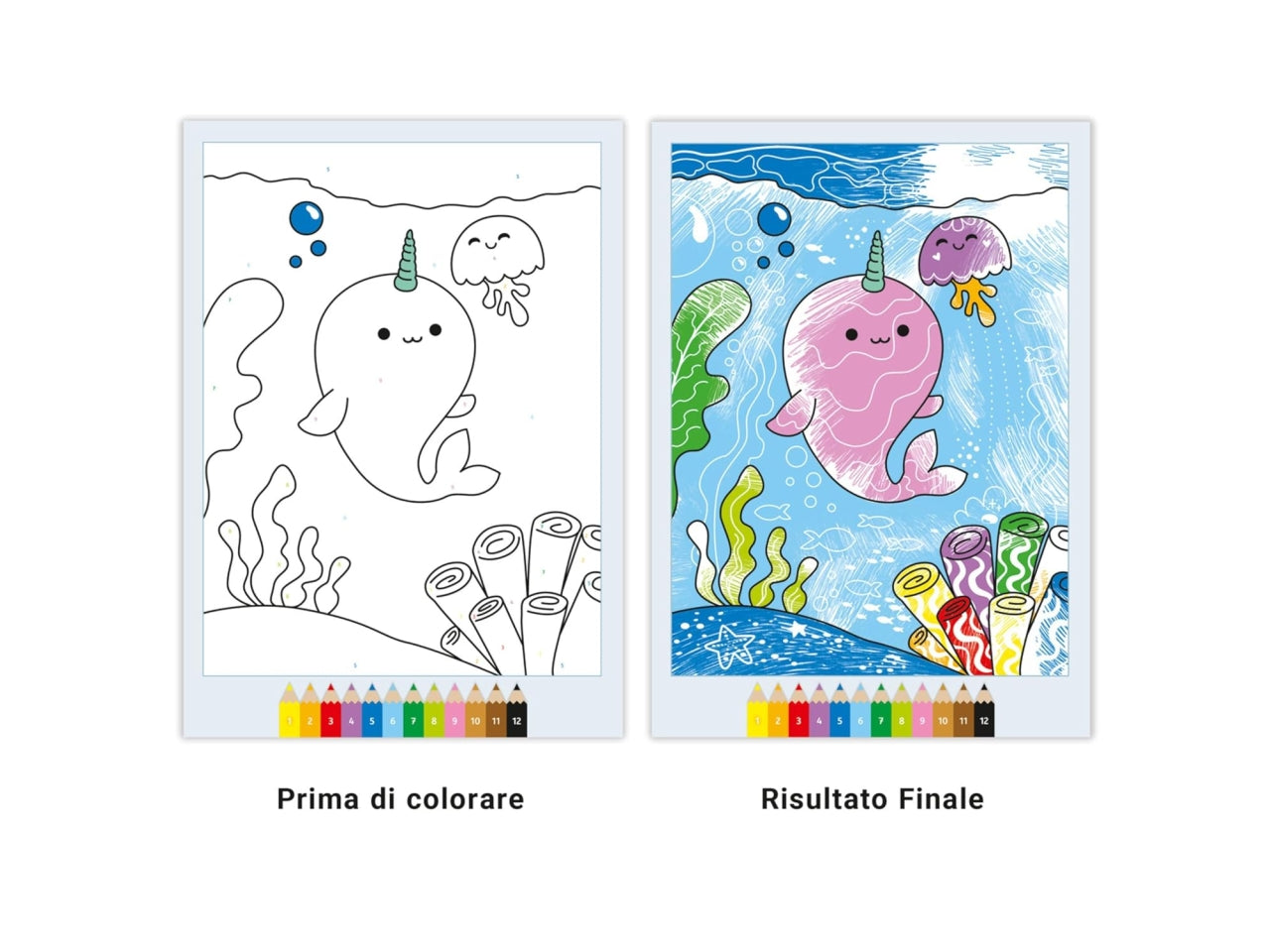 Creart album da colorare 5+ - carta magica: deliziosi amici kawaii