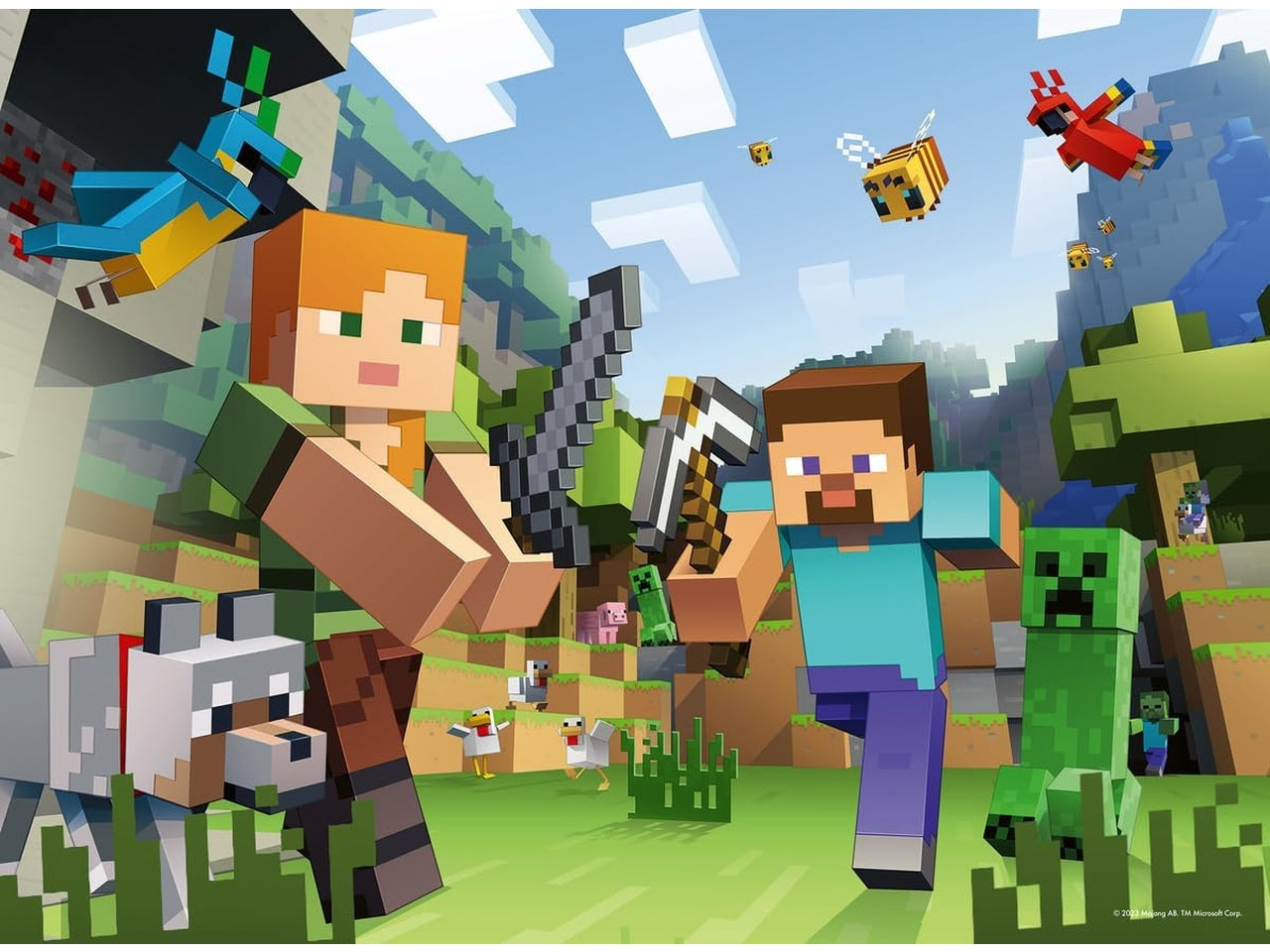Puzzle 100 pezzi xxl minecraft