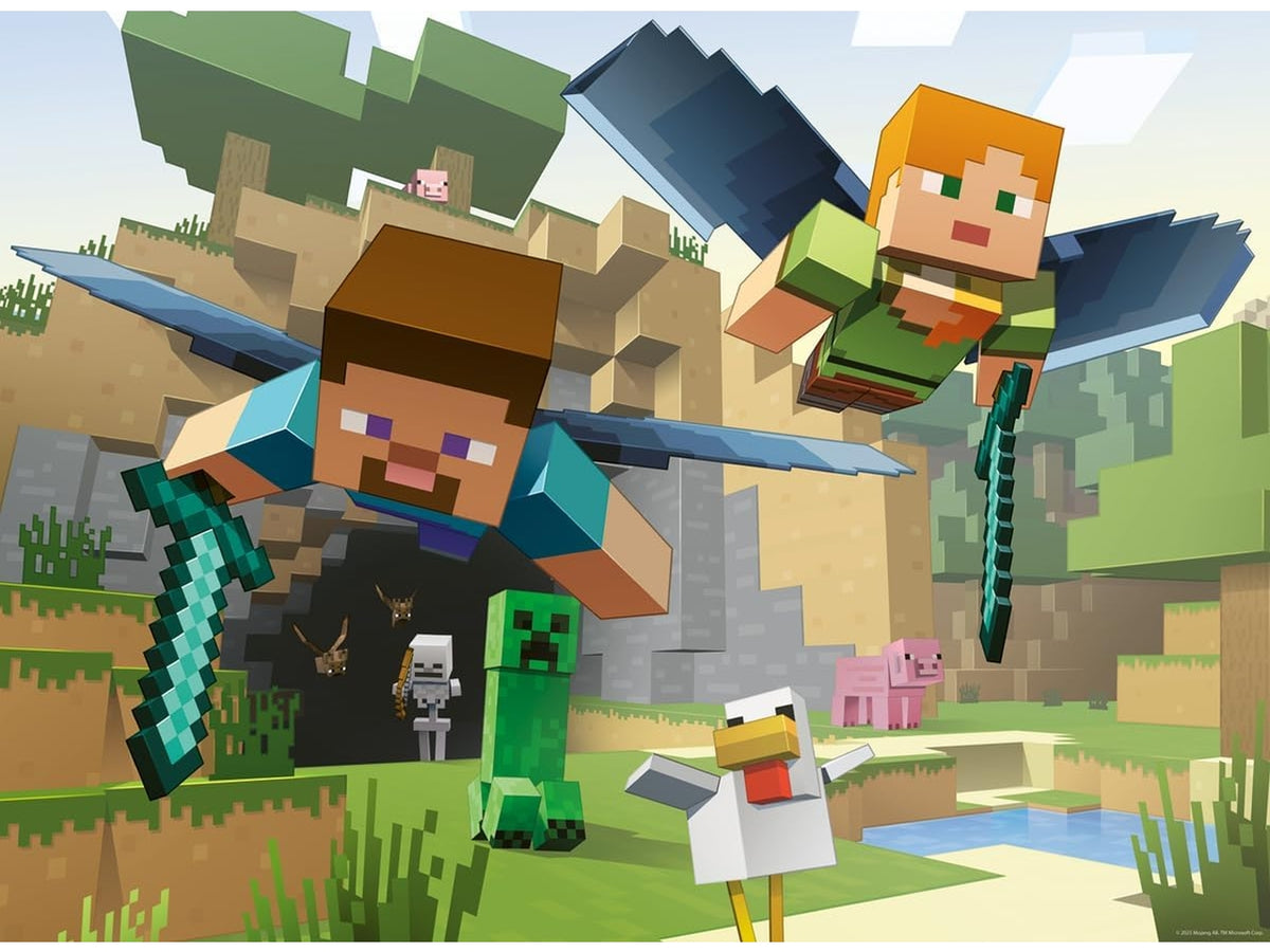Puzzle 200 pezzi xxl minecraft