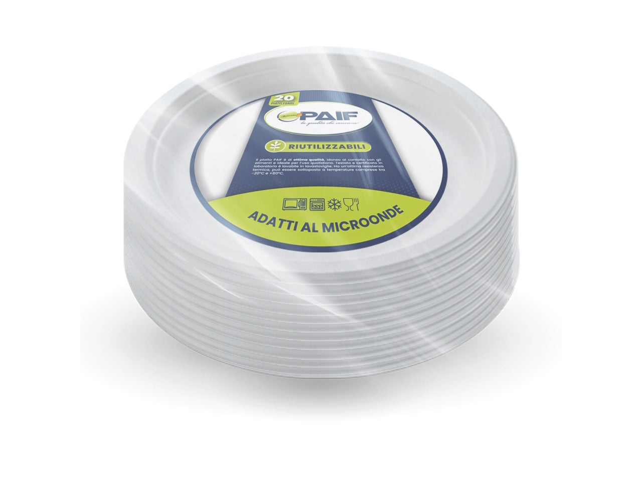 Paif piatti fondi confezione da 20 piatti$