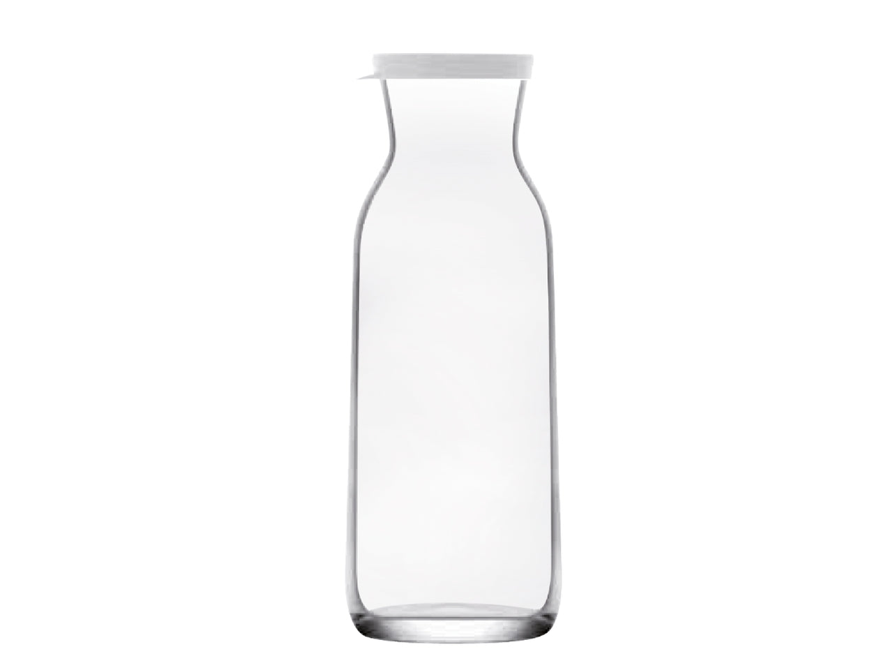 Bottiglia in vetro laura 1,2l con coperchio in silicone