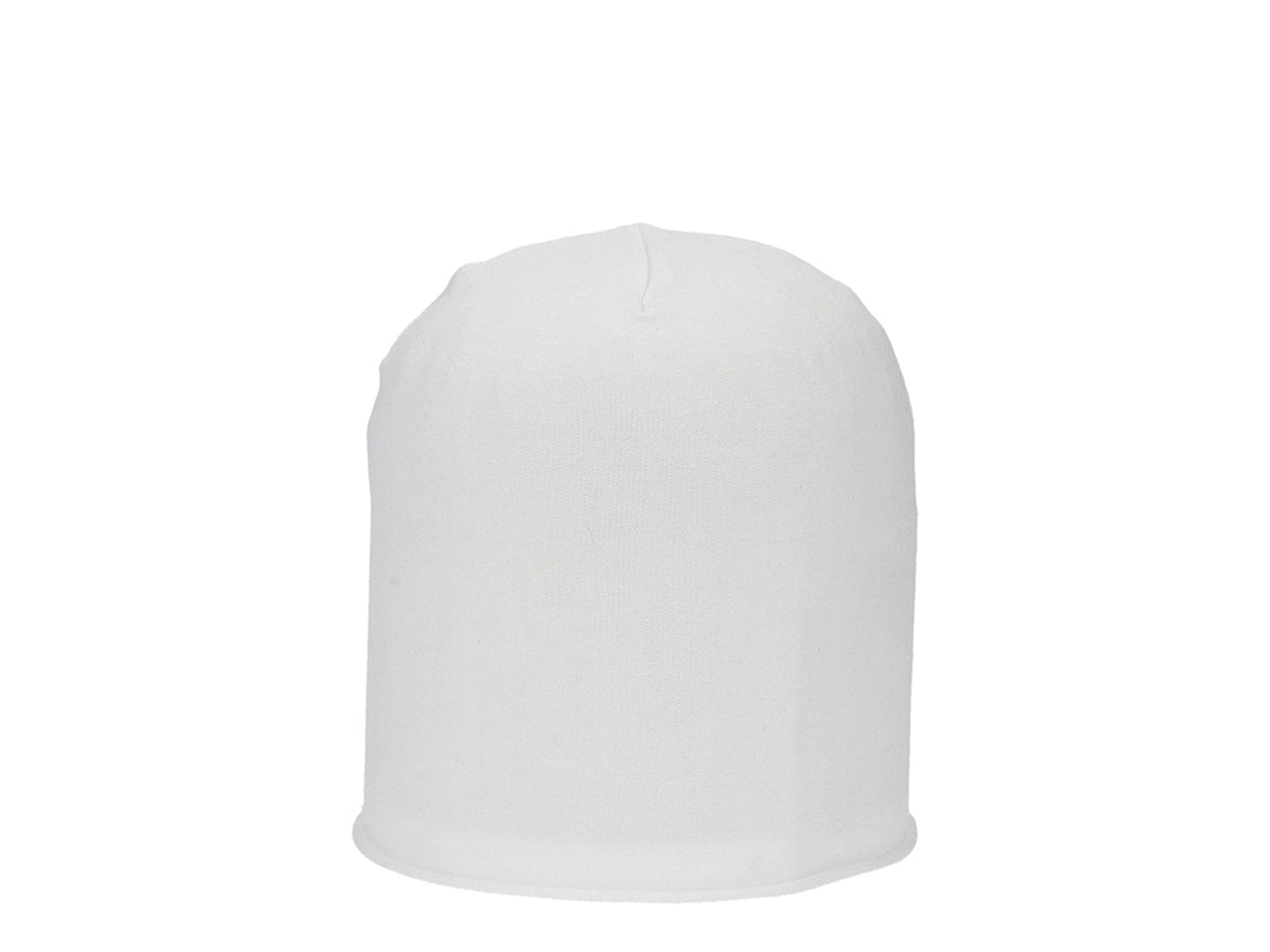 Cappello oversize jersey tinta unita bambino bianco small