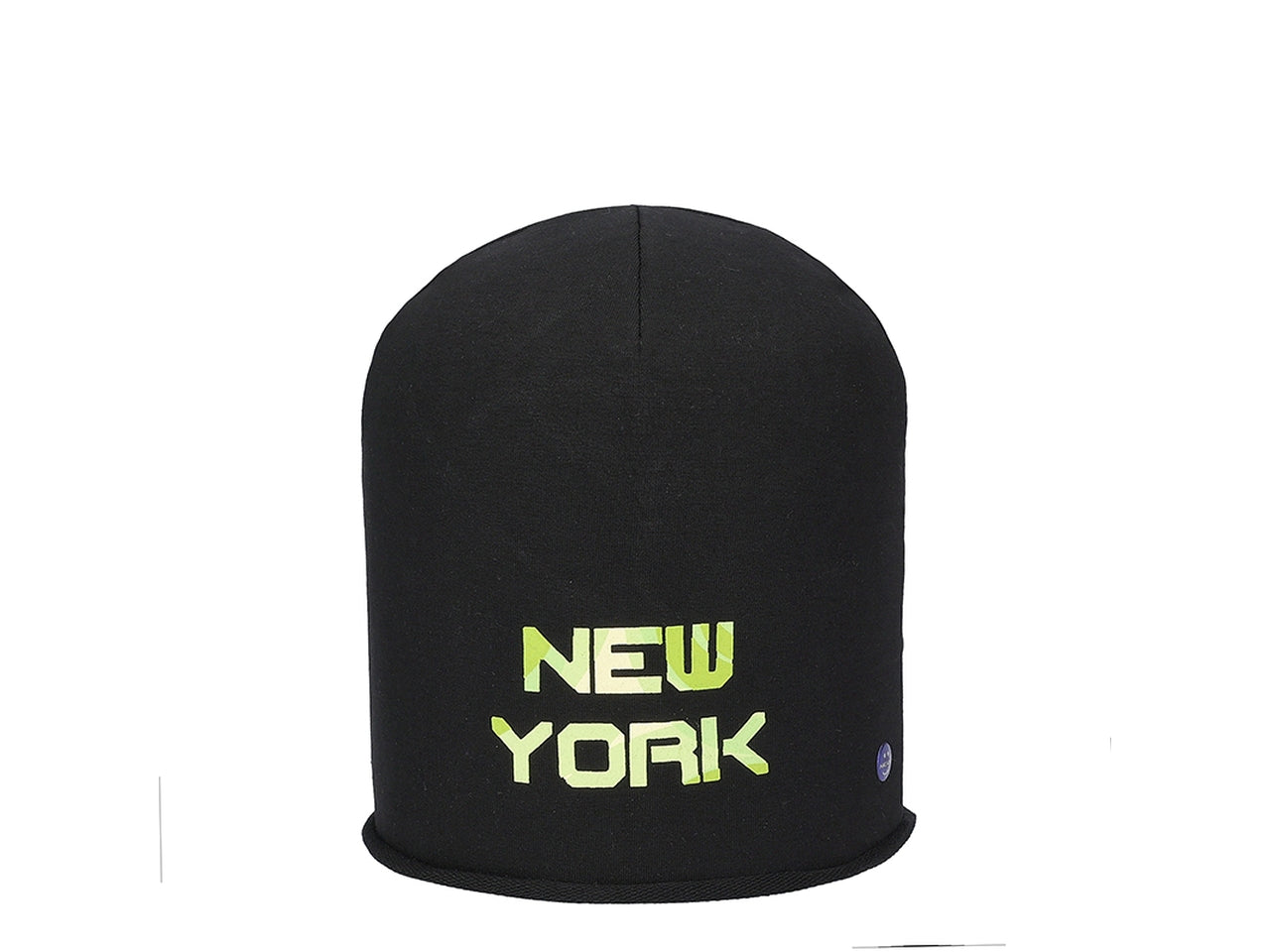 Berretto con stampa nyc tie dye taglia unica nero