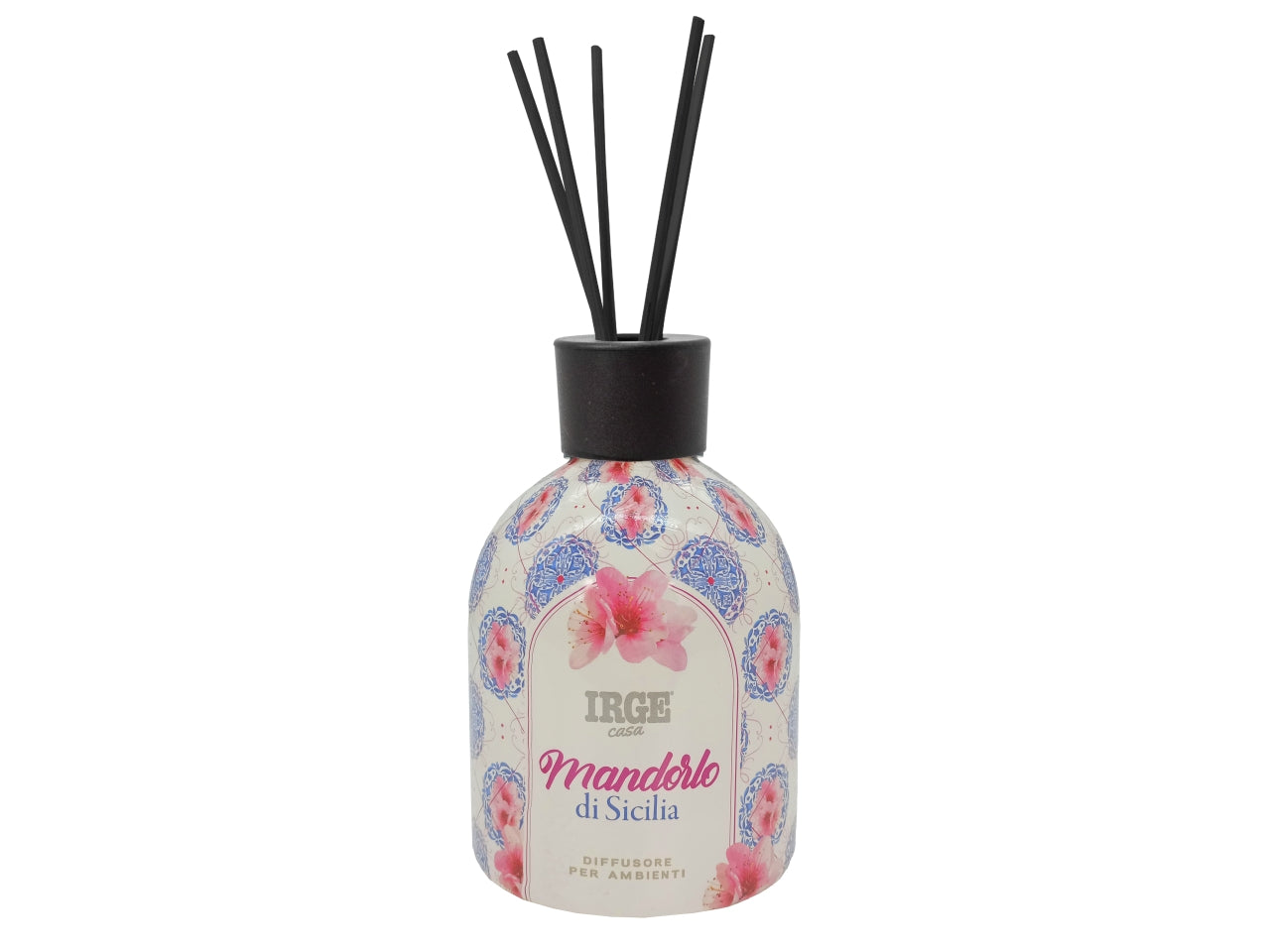 Diffusore di essenza con bottiglia decorata 500ml profumazione mandorlo di sicilia