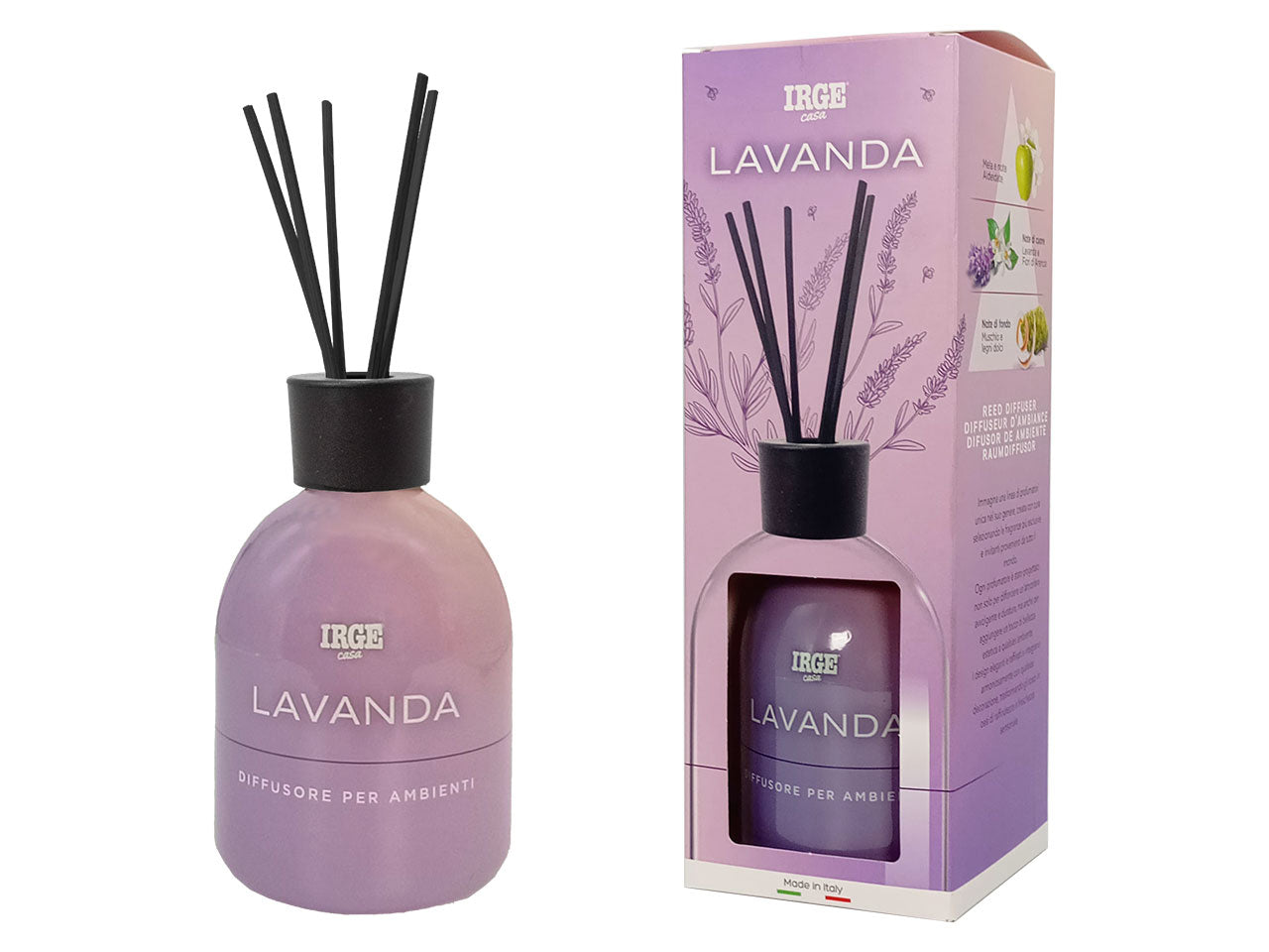 Diffusore di essenza con bacchette 500ml profumazione lavanda