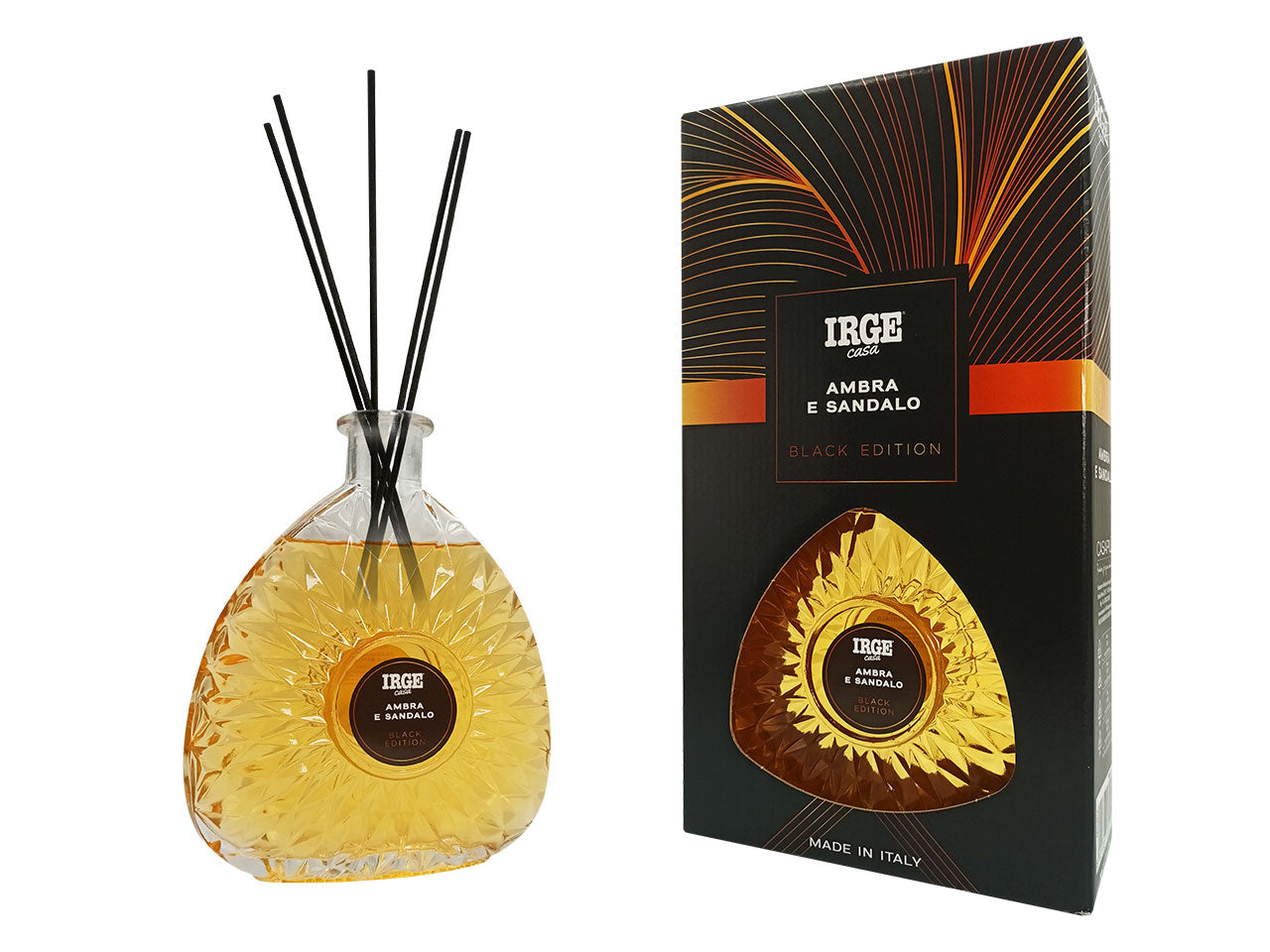 Diffusore di essenza con bacchette 700ml ambra e sandalo