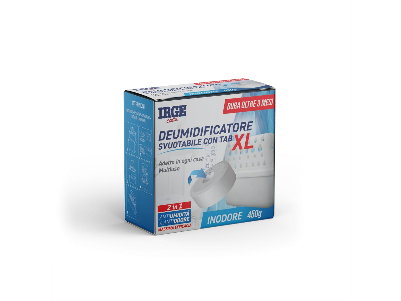 Deumidificatore svuptabile con tab xl 450gr