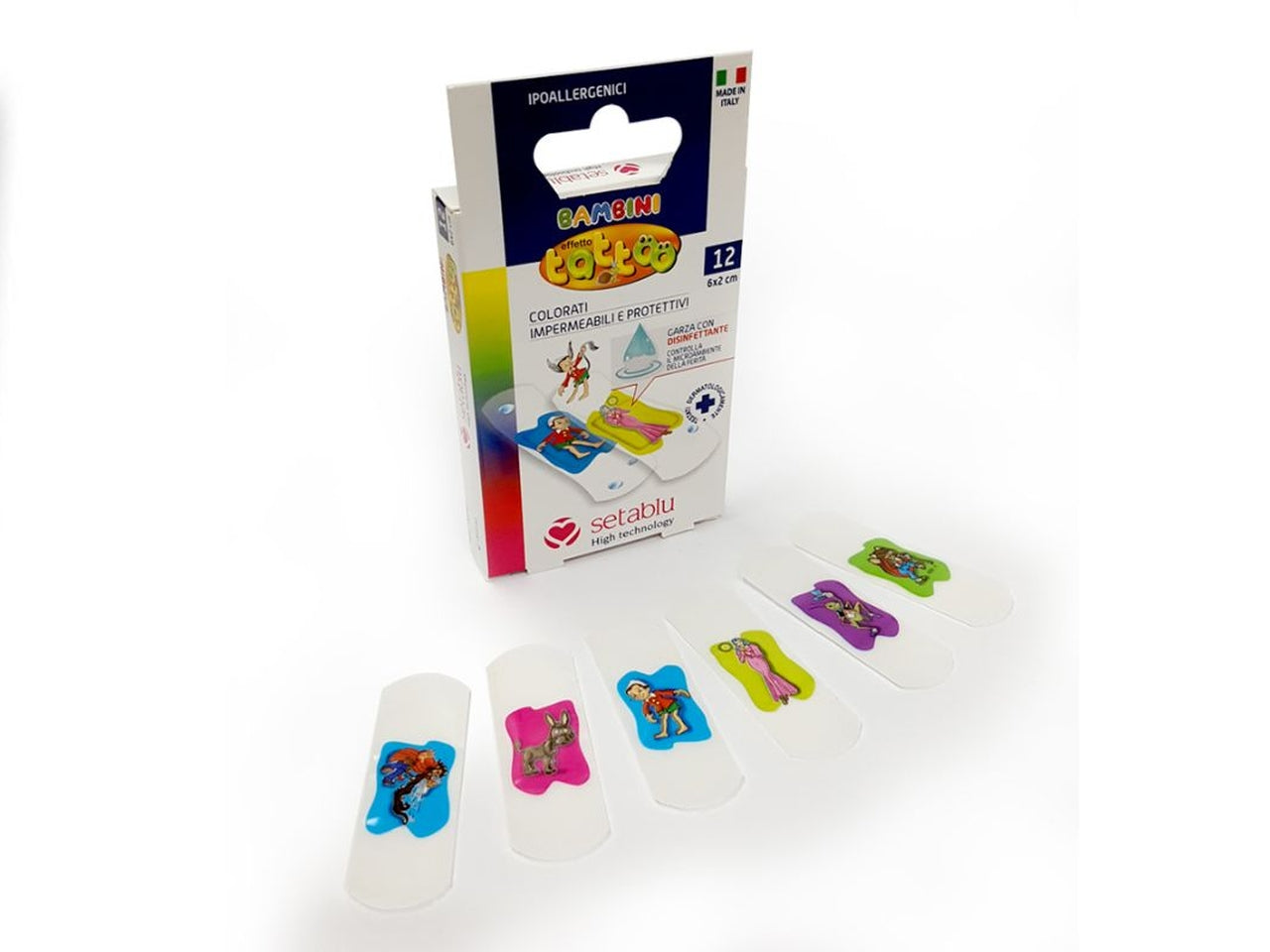Cerotti medi bambini tattoo confezione da 12 cerotti