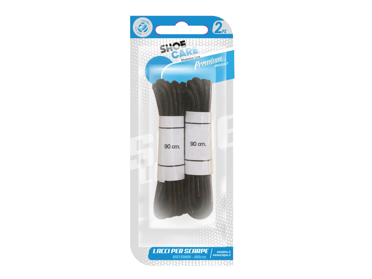 Lacci scarpe rotondi 90cm nero