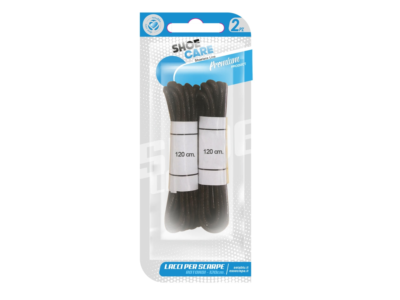 Lacci scarpe rotondi 120cm nero