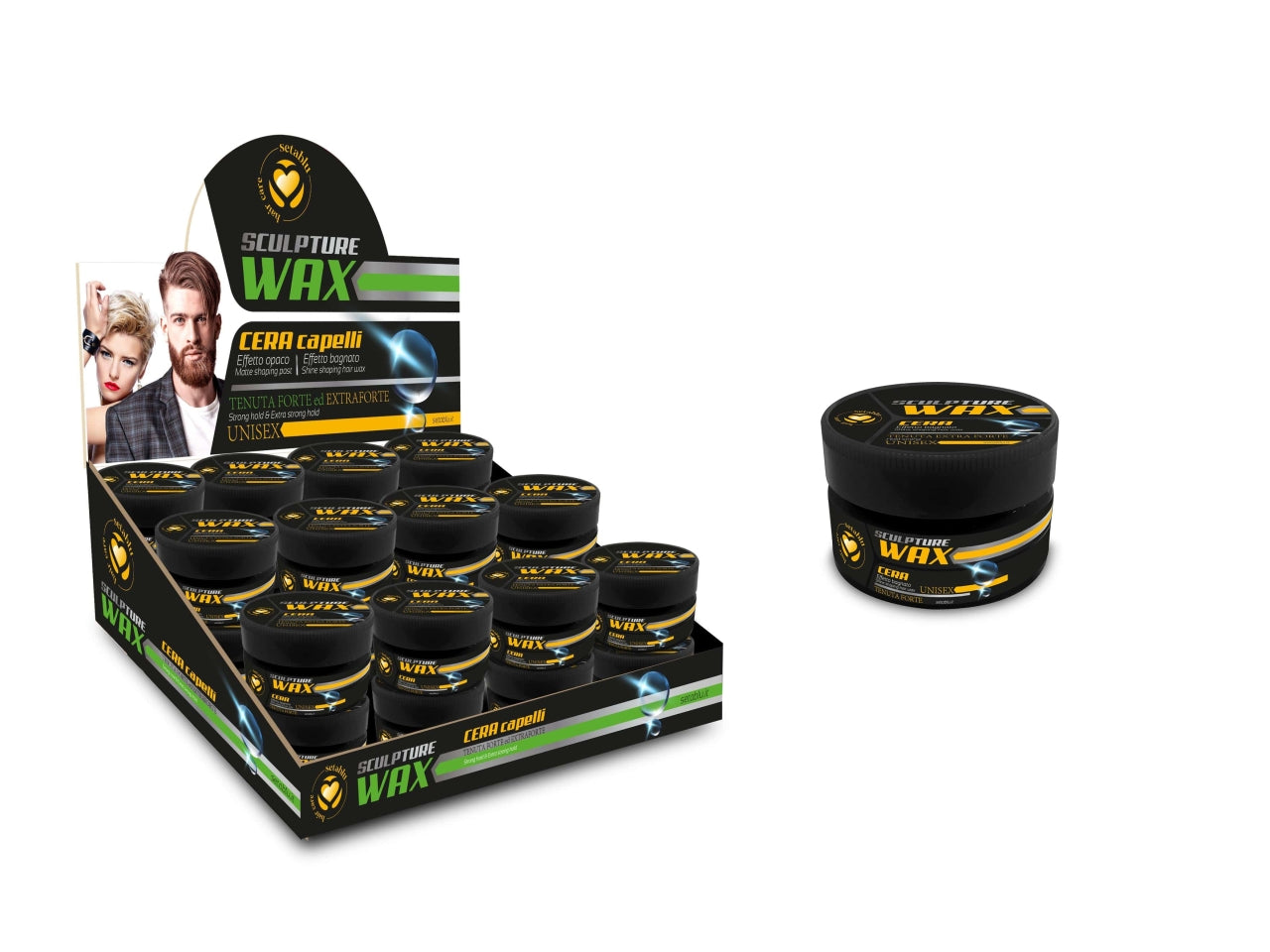 Cera per capelli gel tenuta extra forte 100ml