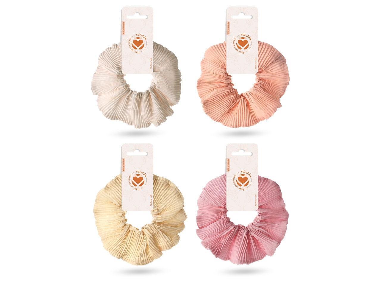 Elastico per capelli scrunchie in vari colori