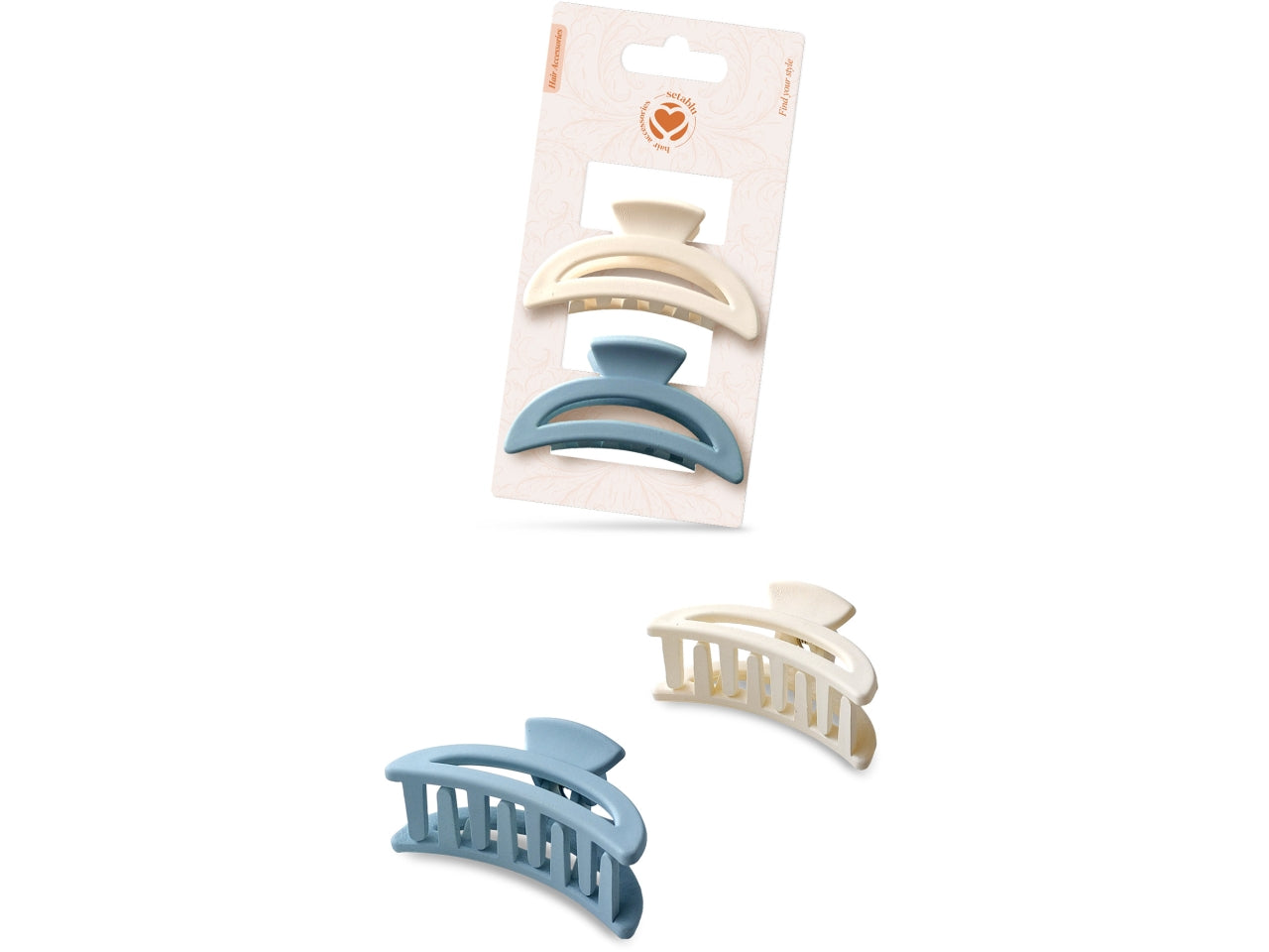 Pinzette tonde in vari colori confezione da 2 pinze