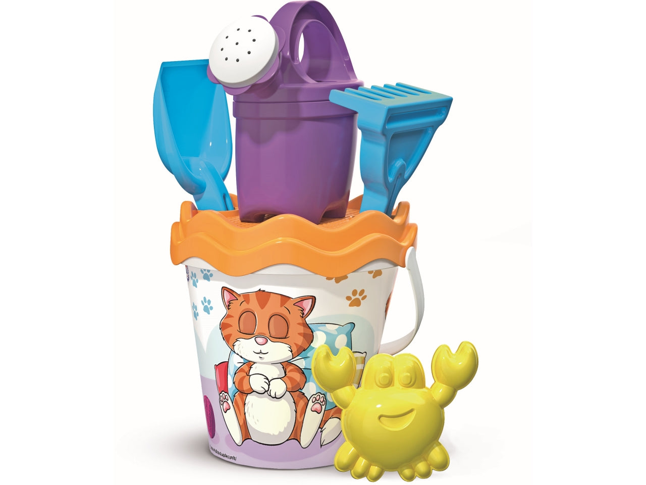Set mare secchiello  funny cat con annaffiatoio