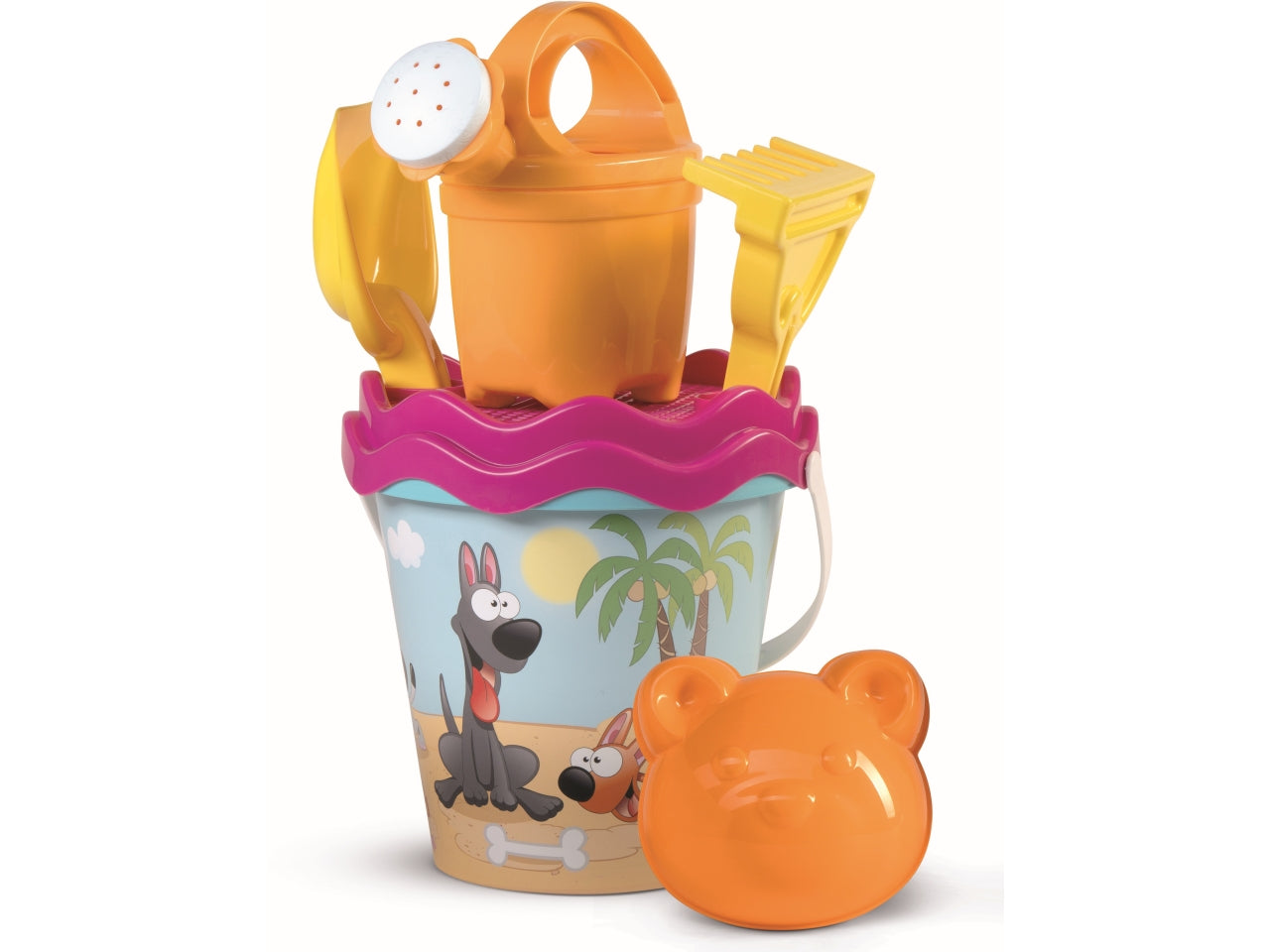 Set mare secchiello  crazy dog con annaffiatoio