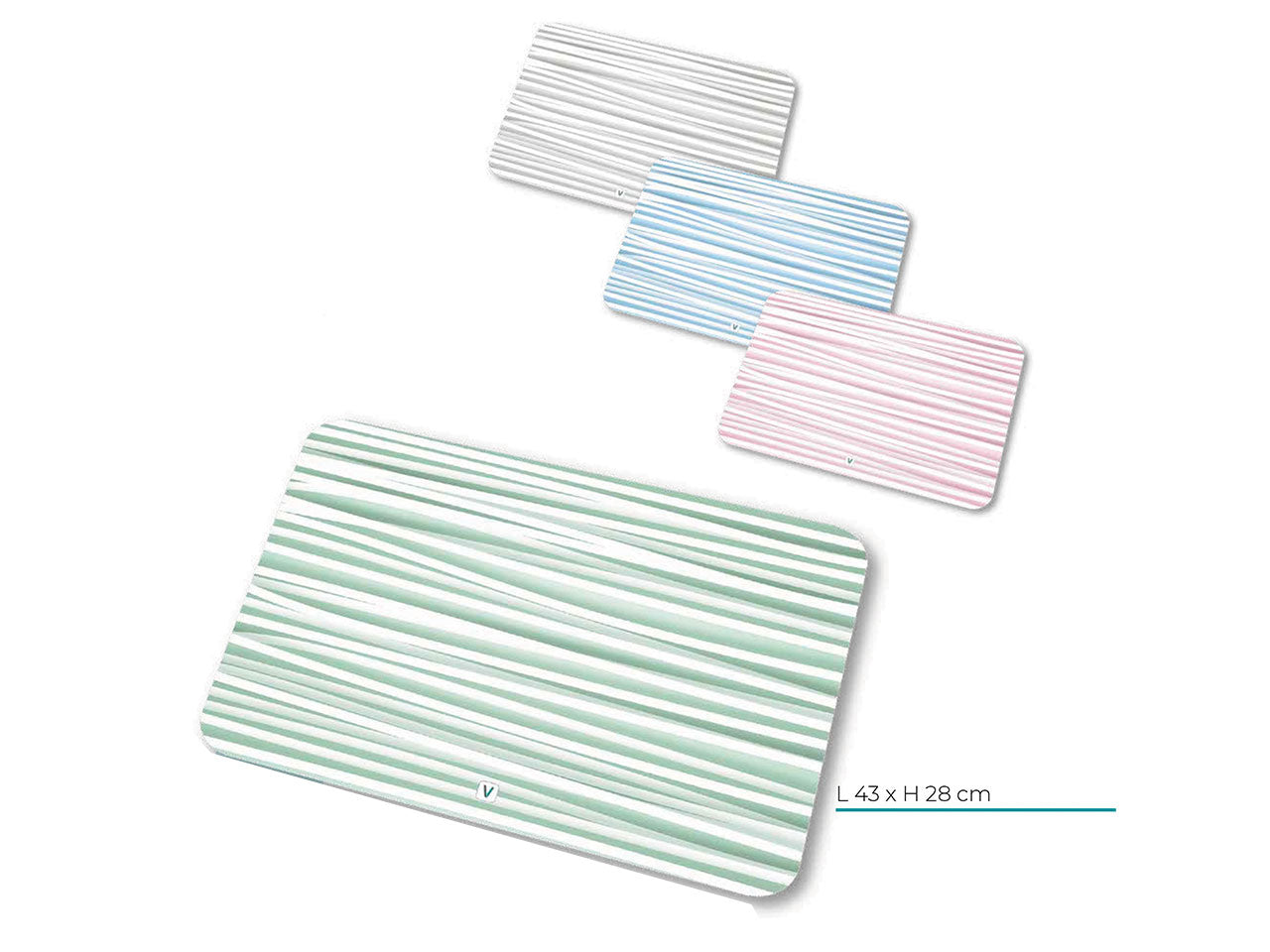 Tovaglietta americana 43x28cm geometry - 4 colori assortiti