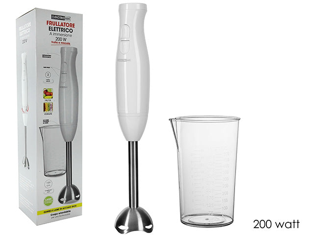 Frullatore ad immersione 200w con bicchiere