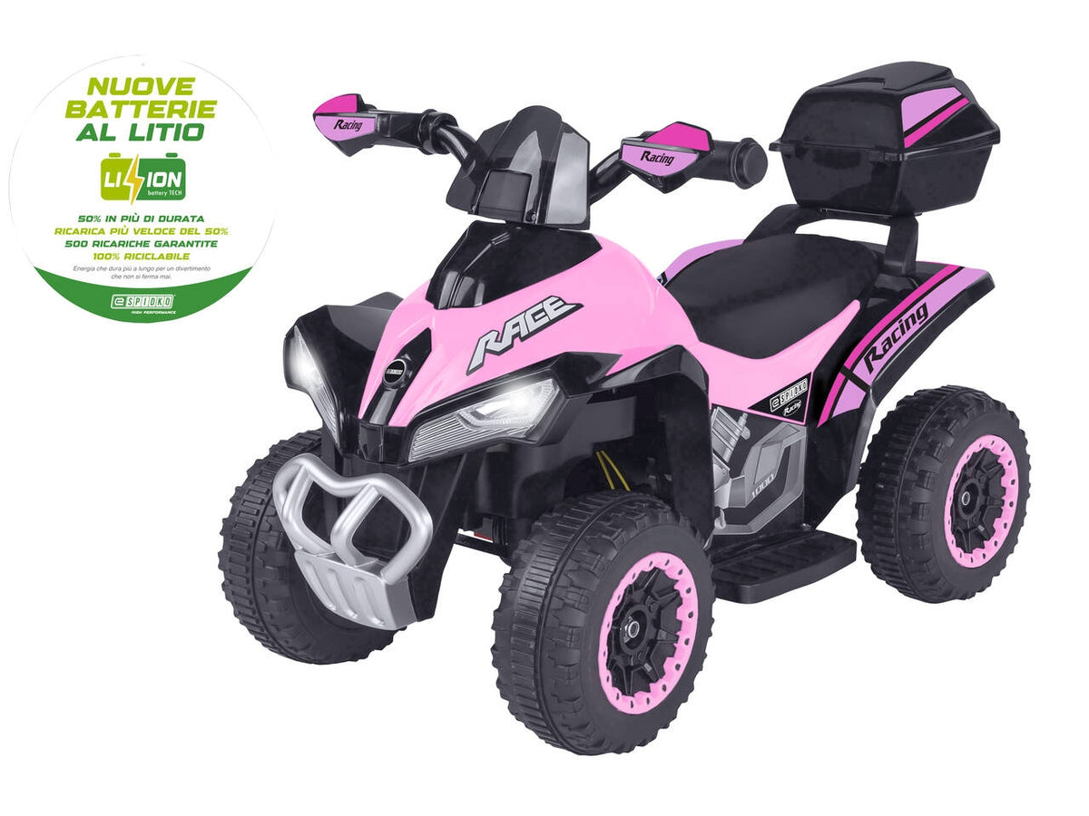 Quad elettrico 8.4v 4.5ah di colore rosa