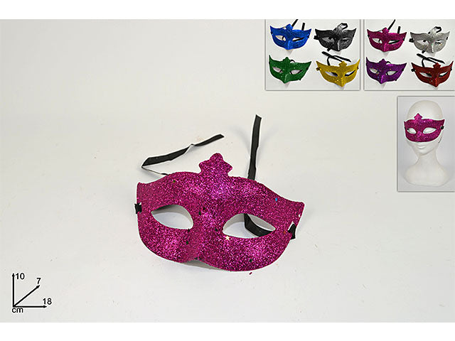 Maschera glitterata colori assortiti