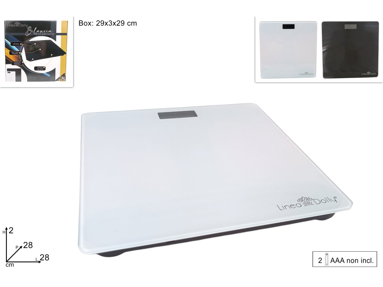 Bilancia pesapersona in vetro disponibile in 2 colori