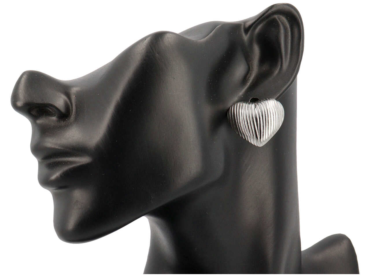 ORECCHINI CUORE 3D INTERNO VUOTO 25MM