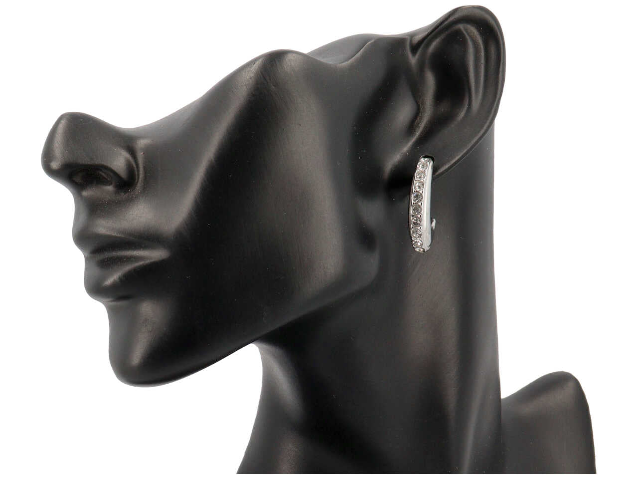 ORECCHINI VIRGOLA 3D CON STRASS