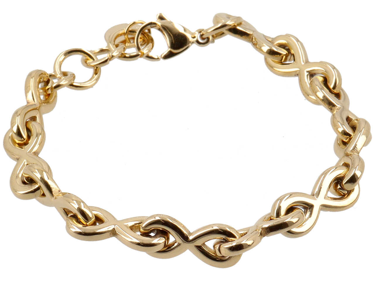 BRACCIALE CATENA MAGLIA INFINITO ORO