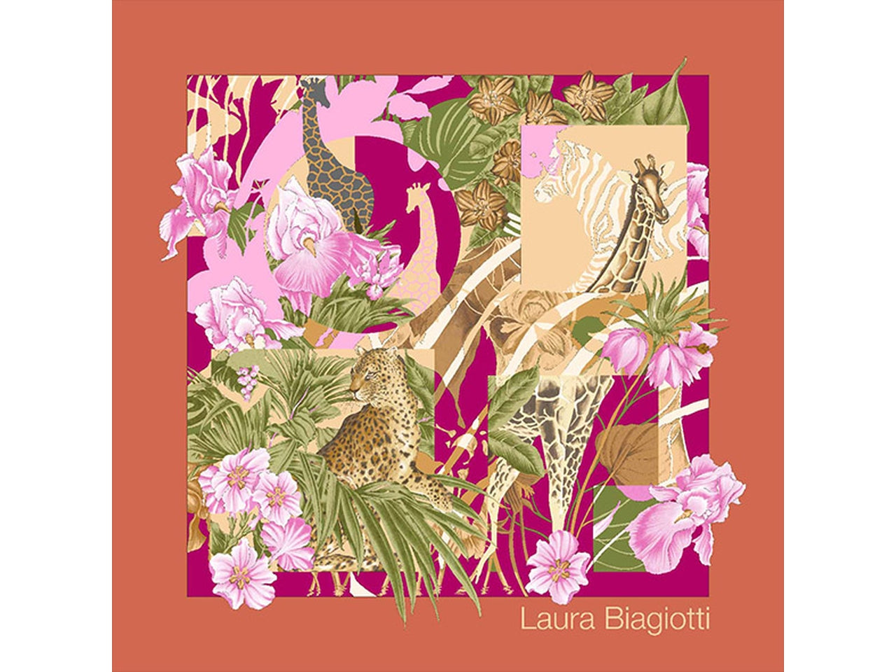 FOULARD  SAVANA ARANCIONE 53X53CM