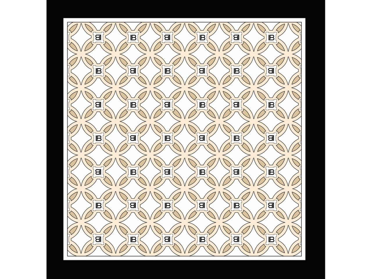 FOULARD ROSONE NERO 90X90CM