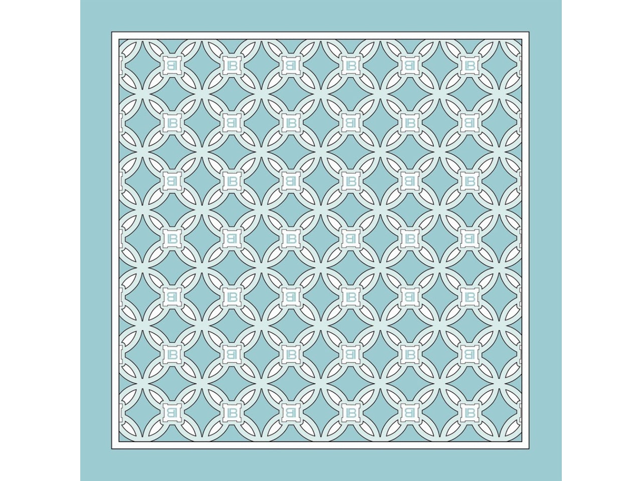 FOULARD ROSONE AZZURRO 90X90CM