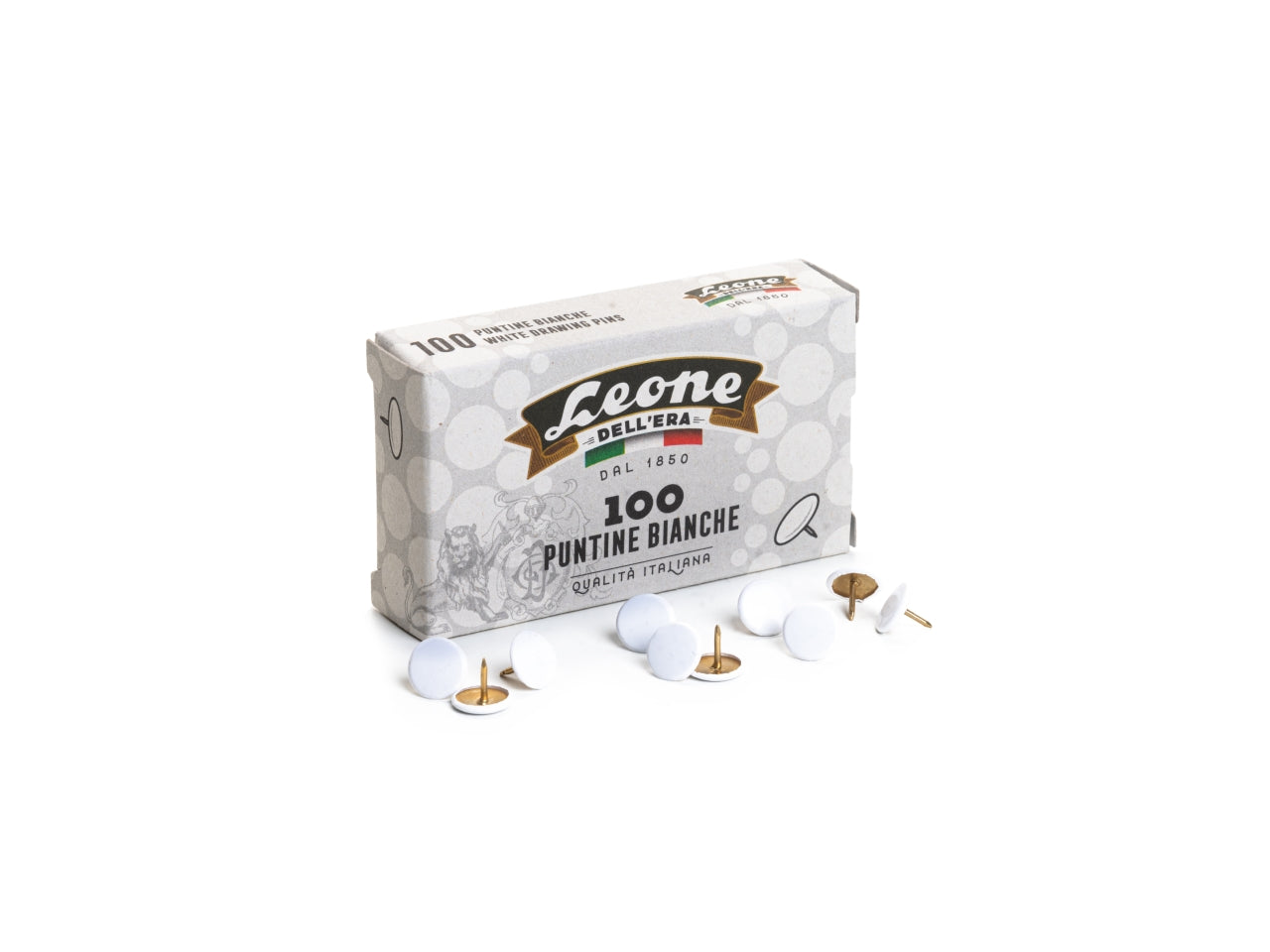 PUNTINE LEONE SCATOLA DA 100 PEZZI BIANCHE