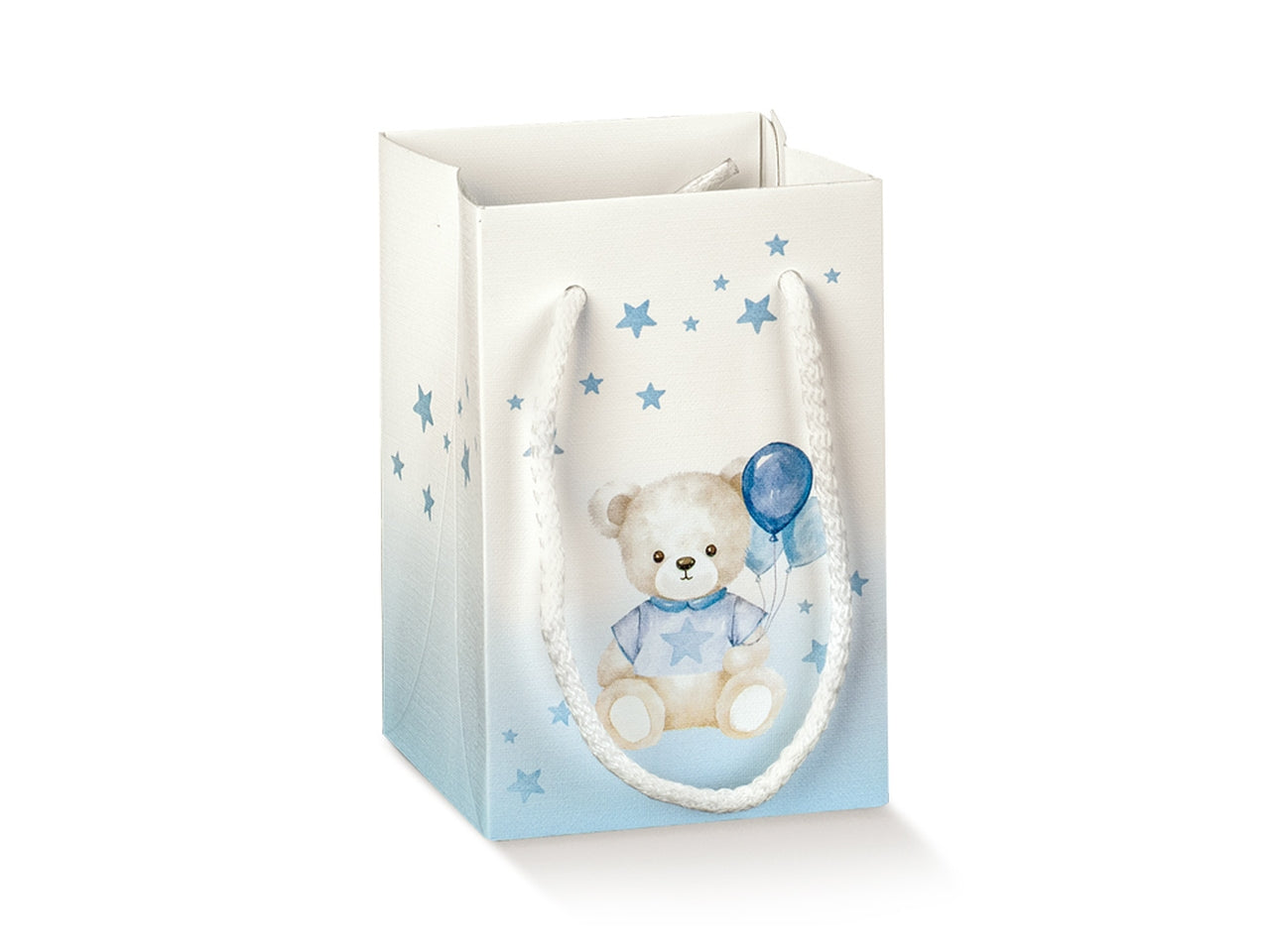 SHOPPERBOX ORSO AZZURRO 9X9X14CM