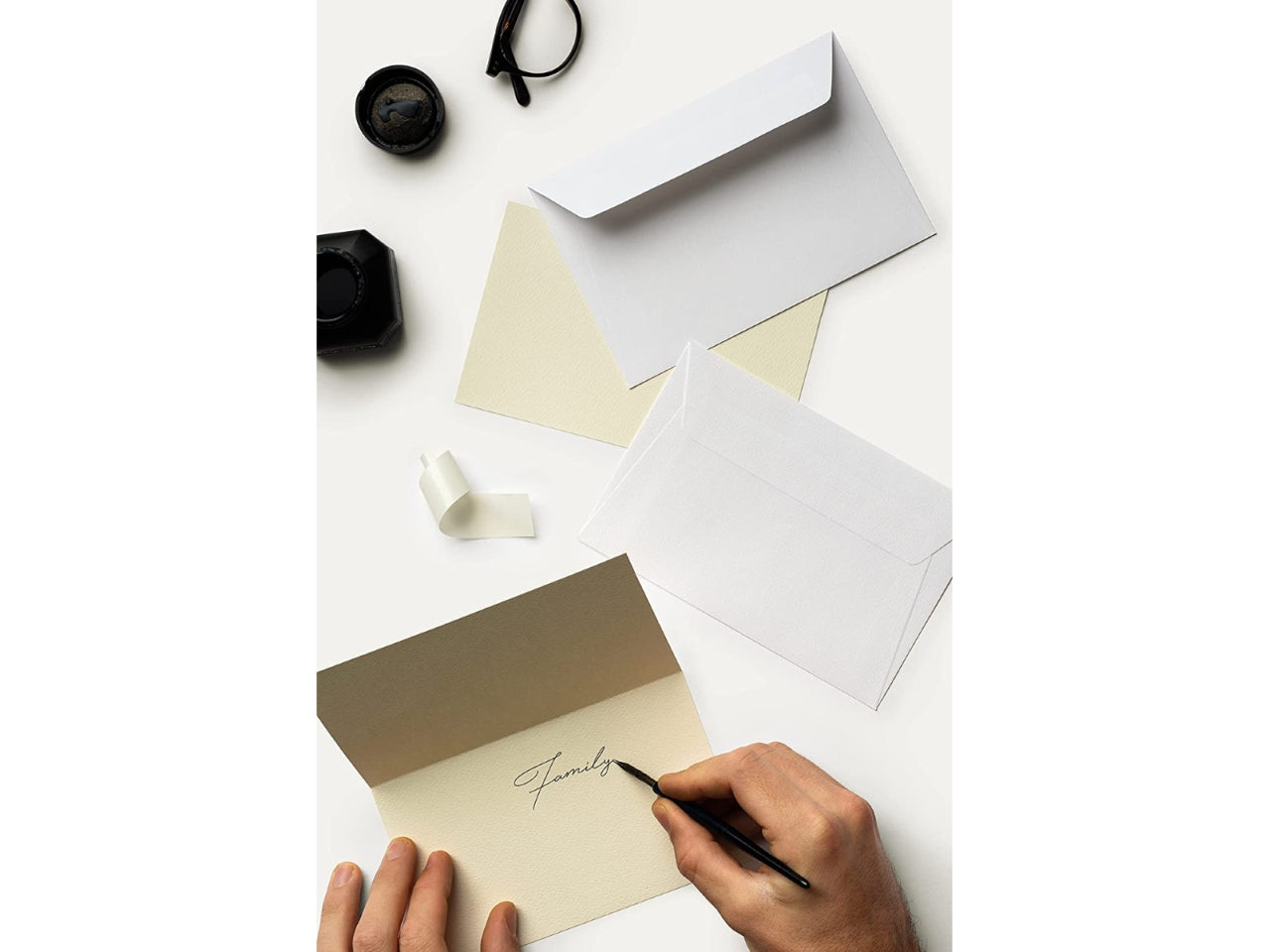 BUSTE CALLIGRAPHY CANVAS 12X18CM 100G 25 PEZZI AVORIO