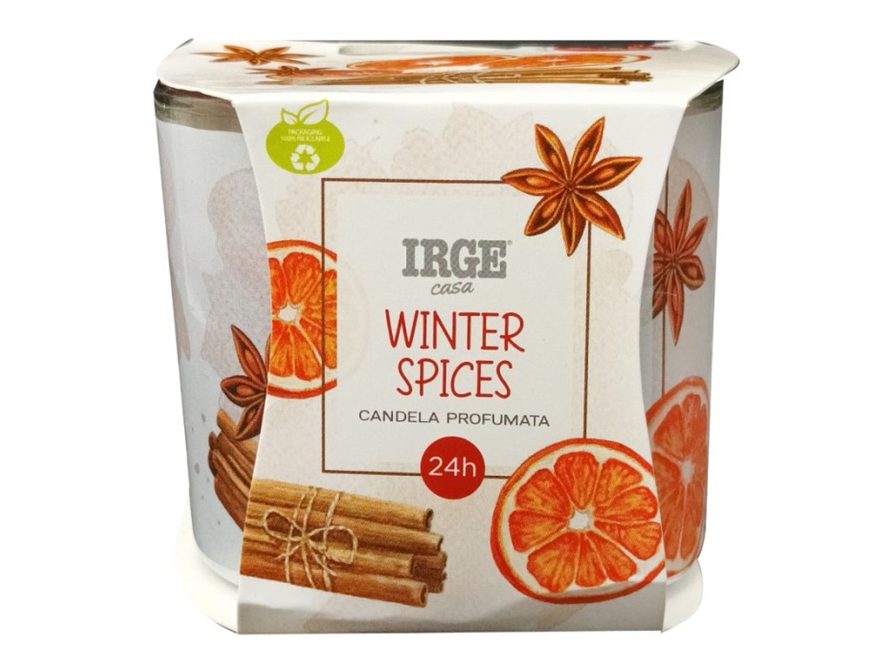 CANDELA PROFUMATA CON BICCHIERE APPLE PILE