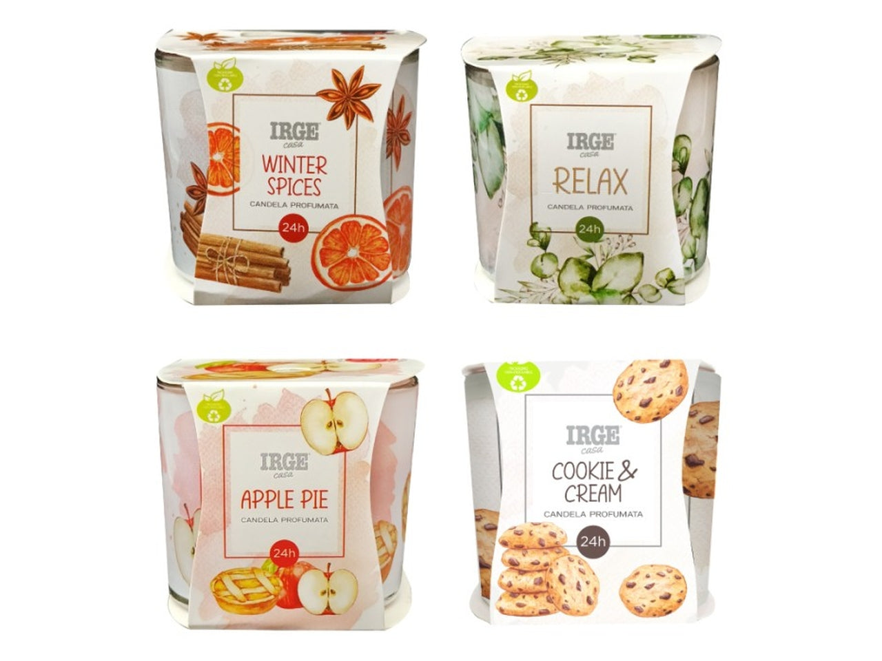 CANDELA PROFUMATA CON BICCHIERE APPLE PILE