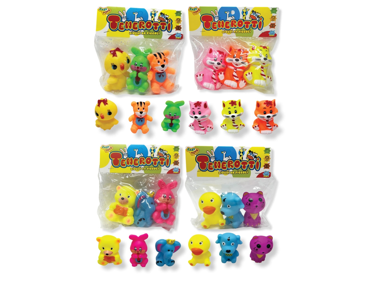 TENEROTTI ANIMALI LA CONFEZIONE CONTIENE 3 ANIMALI IN MODELLI ASSORTITI
