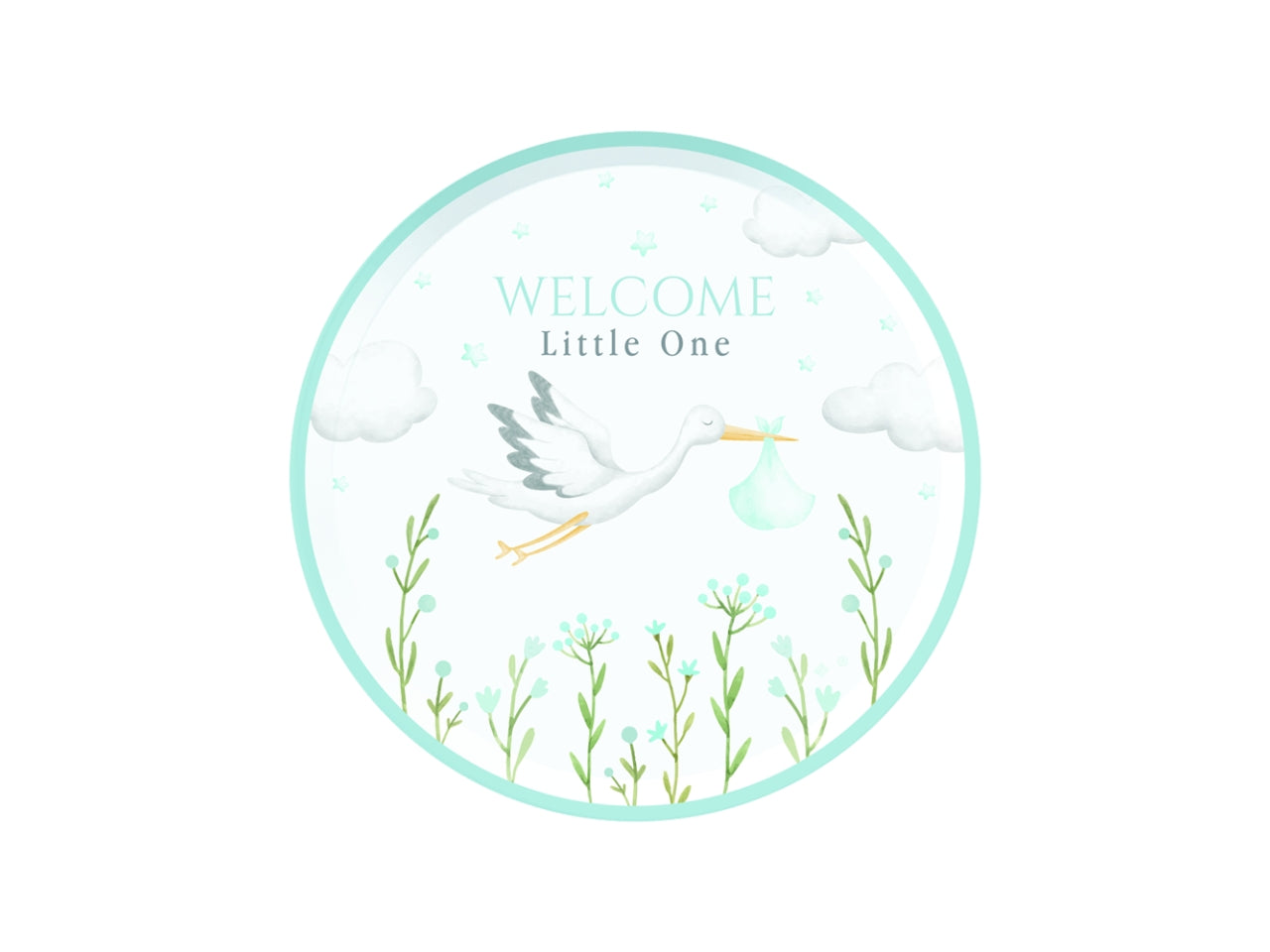 PIATTI WELCOME LITTLE ONE BLUE 24CM CONFEZIONE 6PZ