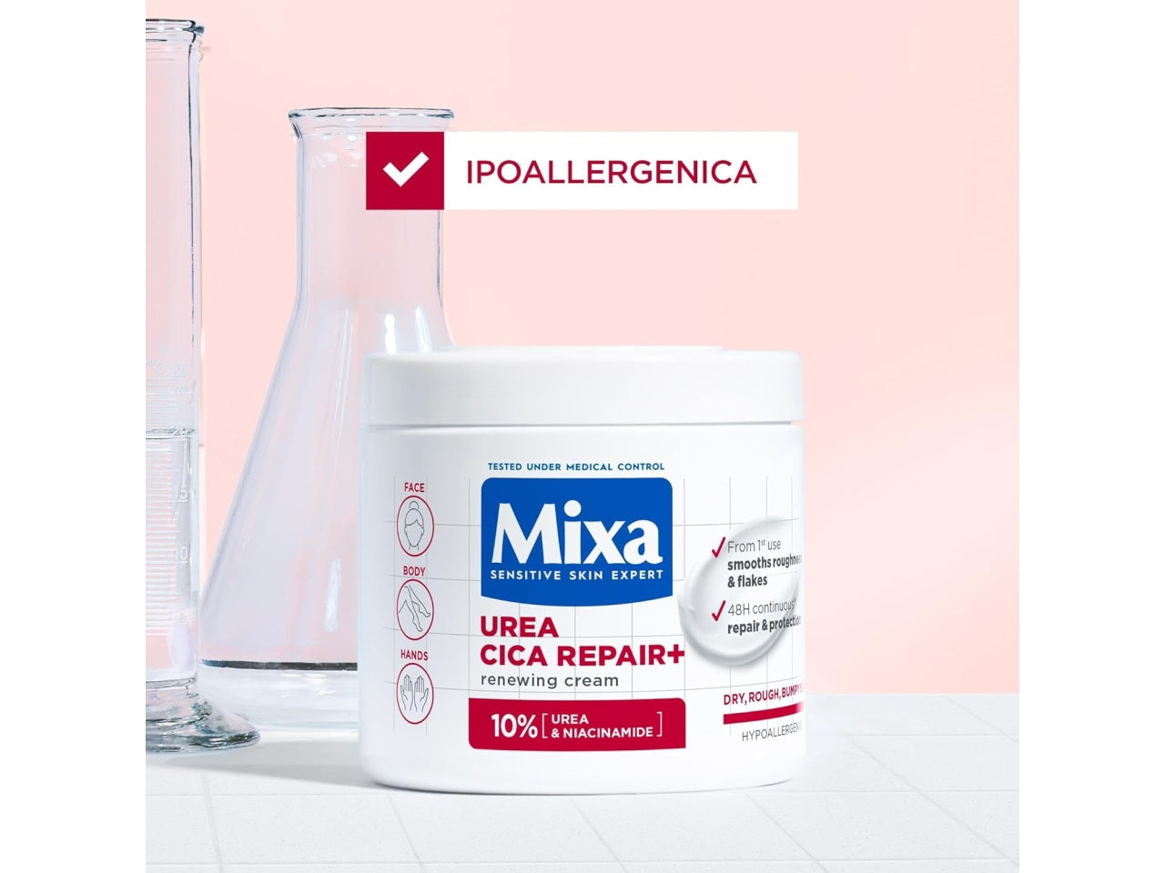 MIXA CICA UREA CREMA RIPARATRICE LEVIGANTE PER PELLI SECCHE 400ML