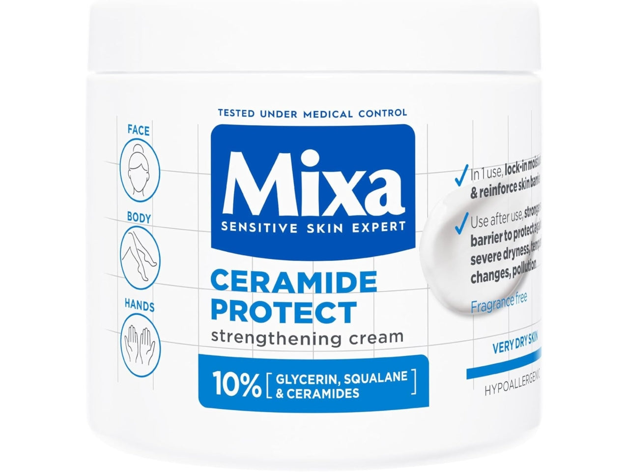 MIXA CERAMIDES CREMA CORPO IDRATANTE RINFORZANTE PER PELLI MOLTO SECCHE 400ML