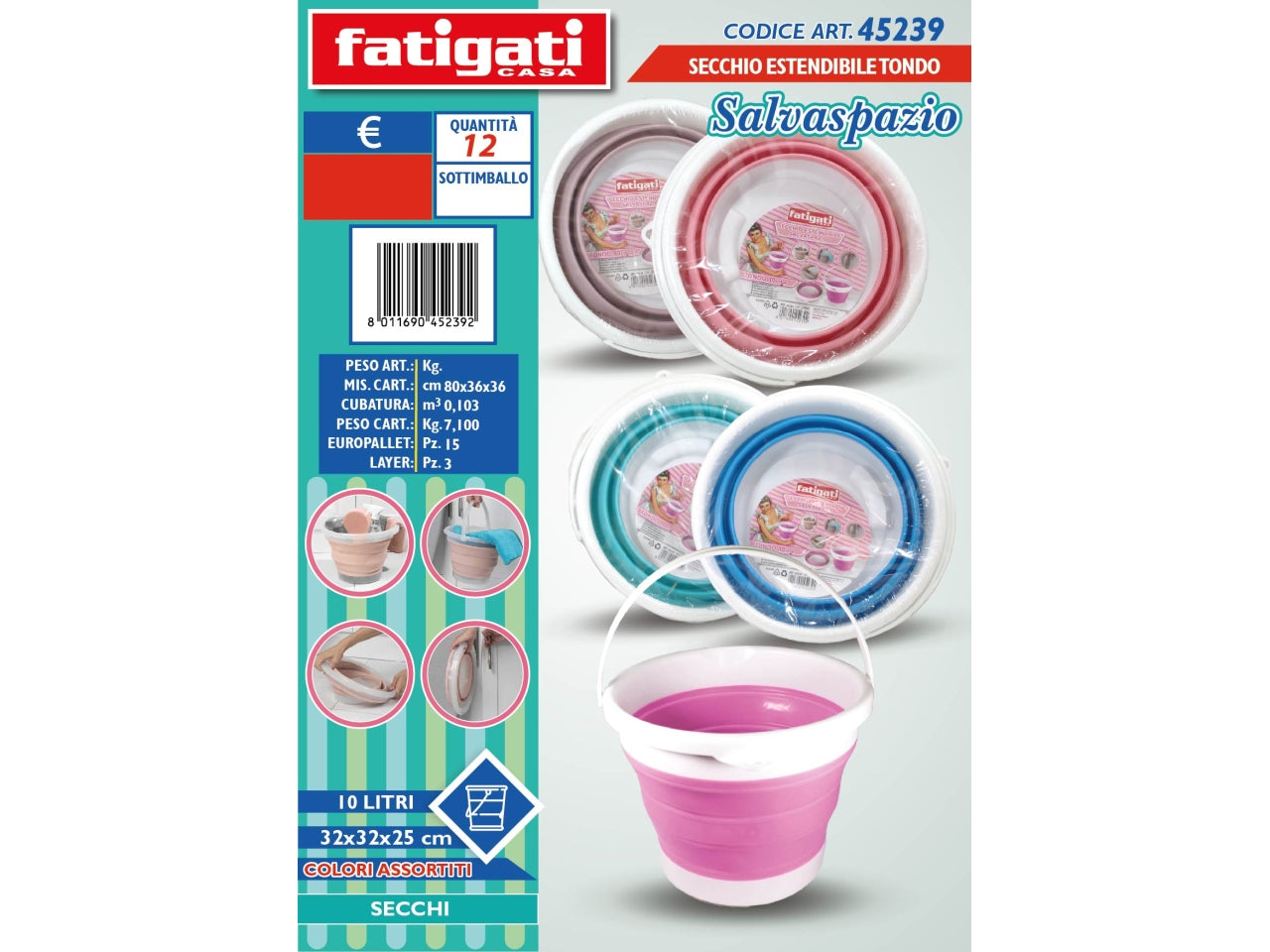 SECCHIO ESTENSIBILE SALVASPAZIO TONDO