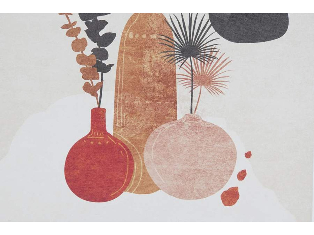 Quadro tela 40x3x50cm soggetto vasi e finestra in 2 modelli assortiti