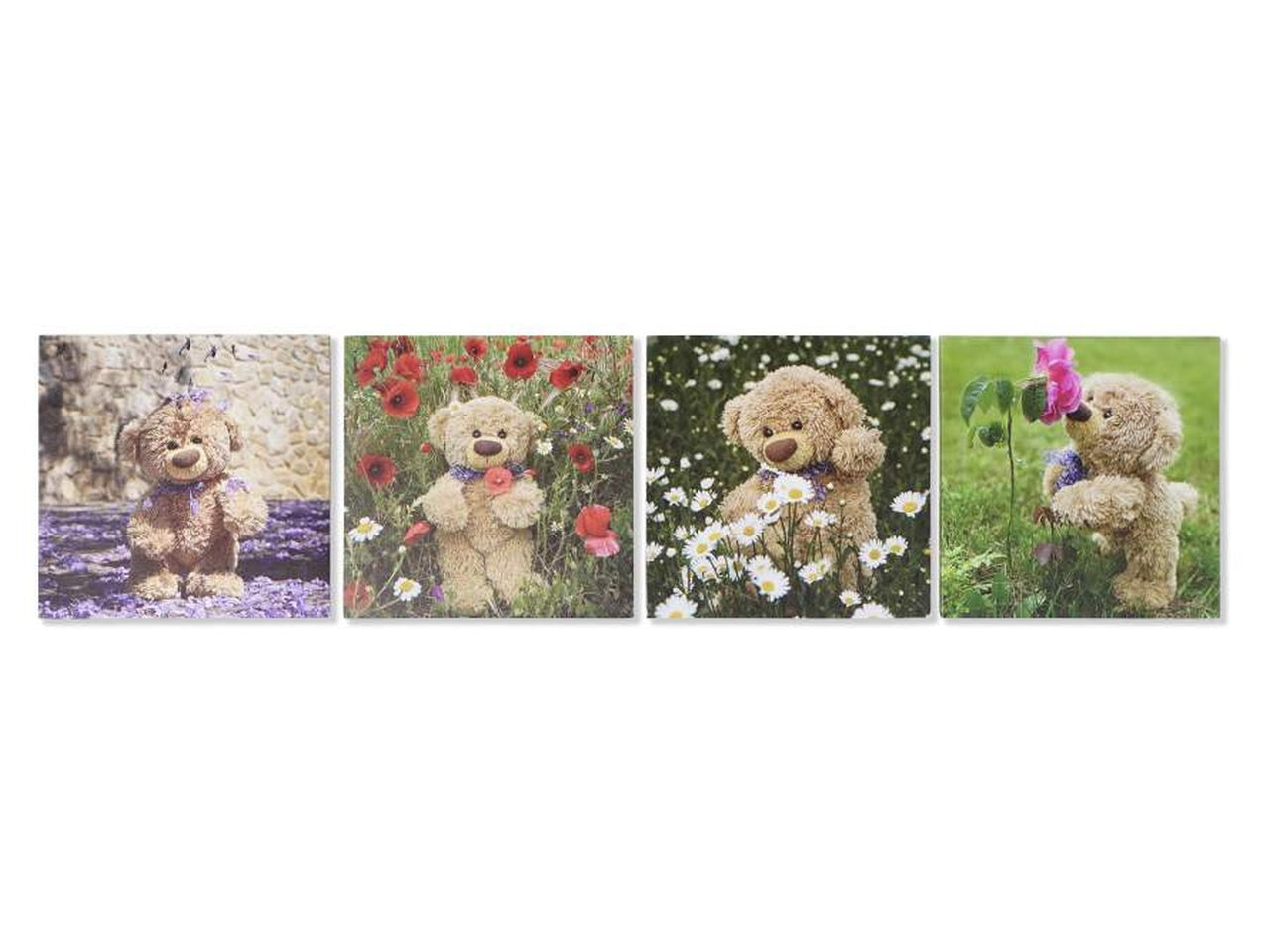 QUADRO TELA 28X1,5X28CM SOGGETTO ORSO IN 4 MODELLI ASSORTITI