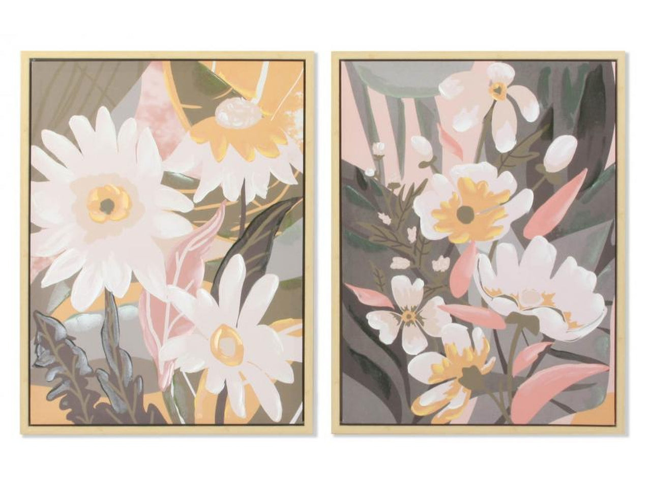 Quadro tela 60x4x80cm soggetto fiori in 2 modelli assortiti