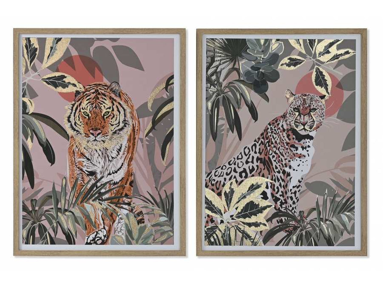 Quadro tela 45x2,5x60cm soggettio selva dorato in 2 modelli assortiti