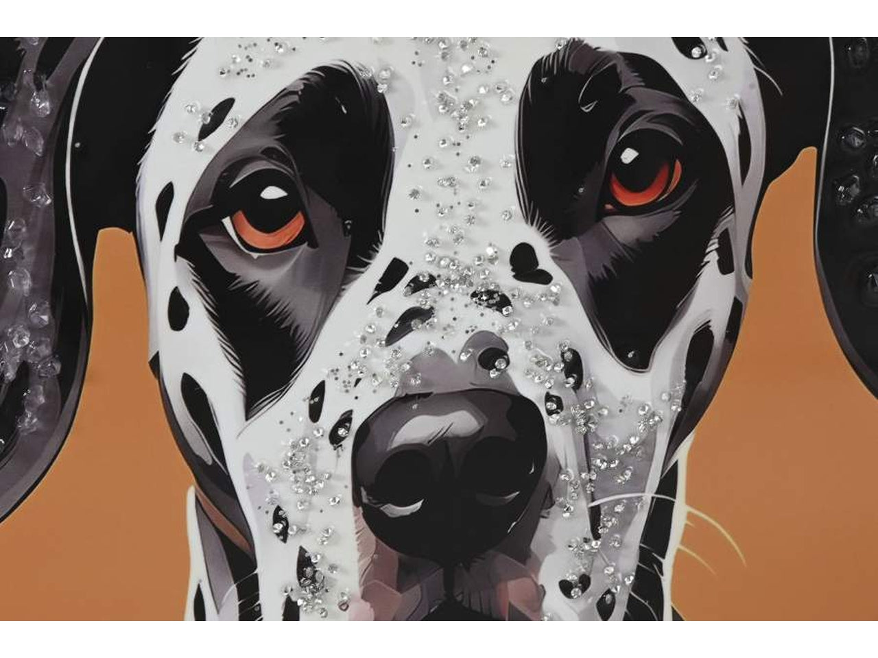 Quadro tela 52,5x2,8x72,5cm soggetto dalmata in 3 modelli assortiti